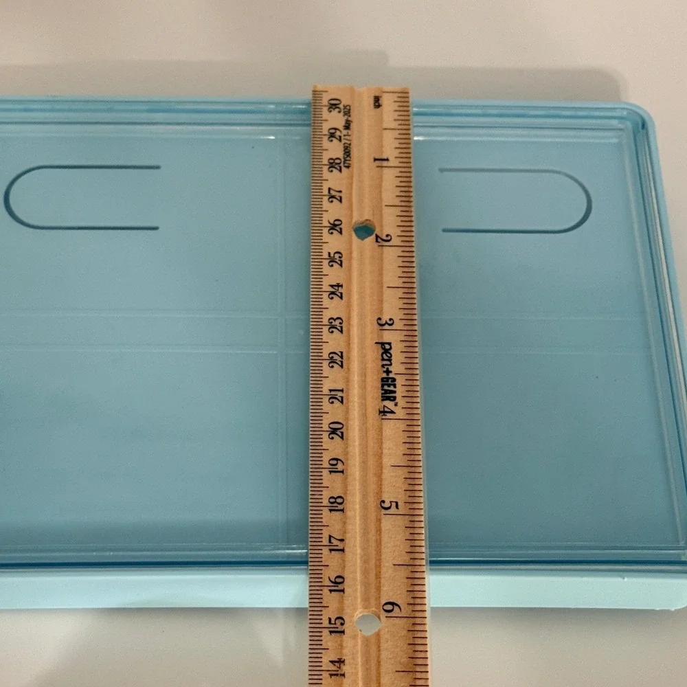Vintage Tupperware 1600-1 Collage Picture Frame Blue Clear Cover 7x5 Plastic